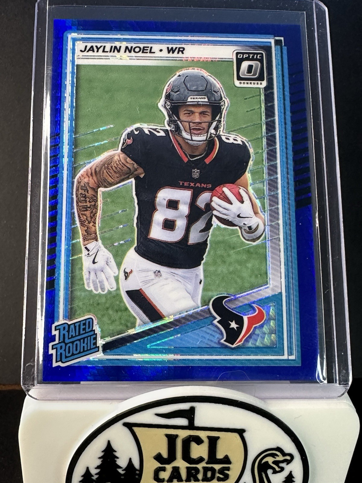 2025 Panini Donruss Optic - Rated Rookie Jaylin Noel #241 Blue Hyper Prizm (RC)