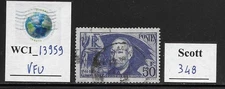 WC1_13959. FRANCE. 1938 CLEMENT ADER stamp. Scott 348. Used