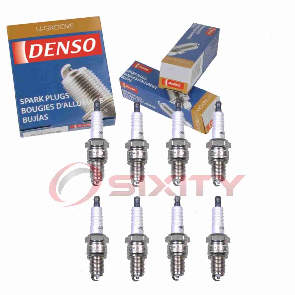8 pc Denso Standard U-Groove Spark Plugs for 1985 Dodge W250 5.9L V8 xe