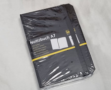 Notizbuch A7 liniert 192 Seiten Schwarz Gummiband idn Pocket Hardcover Notizen