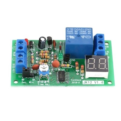 Delay Timer Steuerungsschalter Relaismodul 12V Digital LED Anzeige mit Klemme