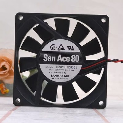 1 PCS    Fan 109P0812H601  DC12V 0.21A  8020   8cm  2 wire    fan *pz
