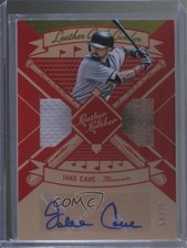 2019 Panini Leather & Lumber and Signatures Gold 59/75 Jake Cave Auto 4r3
