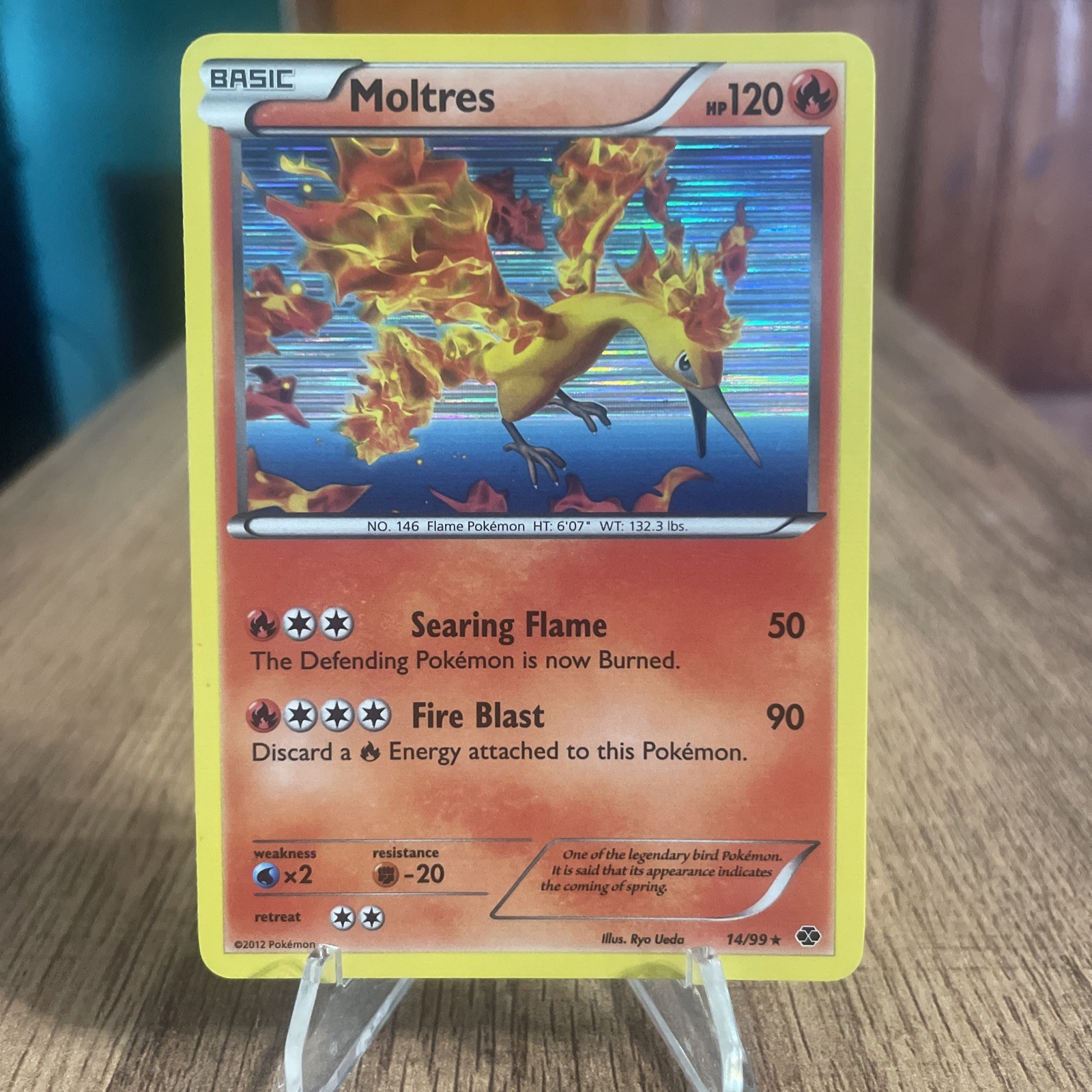 Moltres - 14/99 - Pokemon Next Destinies Black & White Holo Rare Card NM
