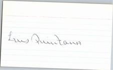 -Luis Quintana- (d.2009) Signed/Autograph/Auto Index Card California Angels MLB