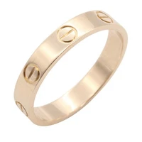 CARTIER Mini Love Ring 18KPG Pink Rose Gold Used Unisex US size 7 #55