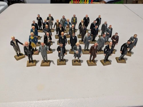 Marx Presidents Vintage 1960's Figurine Set Of 36 Various Condition Complete Set