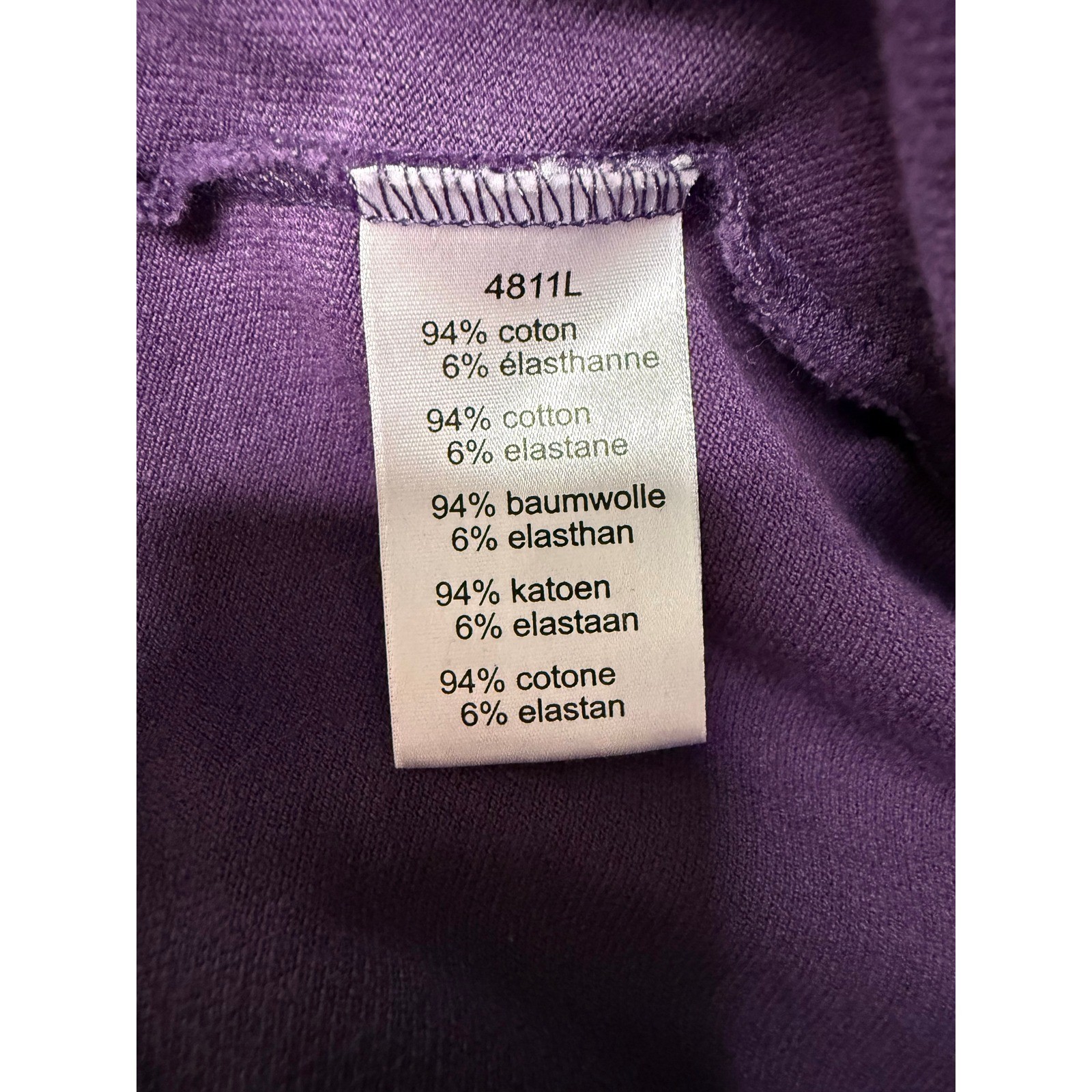 Lacoste Purple Cotton Pique 3/4 Sleeve Polo Dress Size 34 thumbnail 6