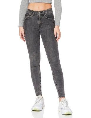 Levis Damen Jeans 721 High Rise Skinny, Schwarz/Grau, W23 L30