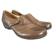 Dansko Franny Brown Loafer 39 8.5-9 Slip On Shoes Leather Adjustable Women's