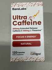 Ultra Caffeine Pills - 200mg Extended Release  L-Theanine E