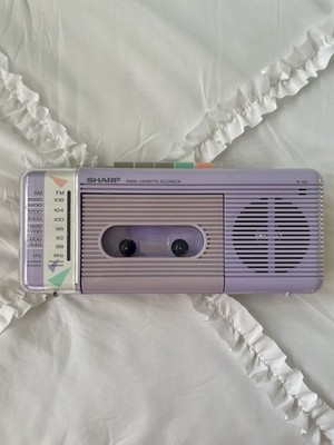 Rare Vintage Sharp QT-5L Lavender Radio Cassette Player Fully Working