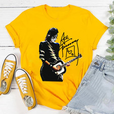 New Ace Frehley Signed Anniversary Gift Funny Unisex Yellow All size Shirt B2051
