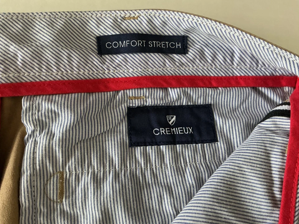 Pantalones Cortos Daniel Cremieux Para Hombre Talla Algodón Tostado Talla 34 X 8" Entrepierna Foto 4 de 4