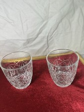 Vintage Bormioli Rocco cut whisky glasses pair