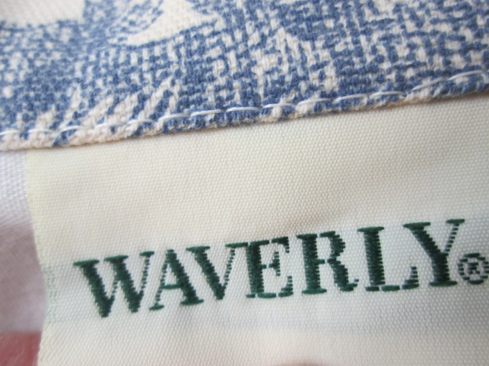 Panel Cortina Vintage Waverly Azul Toile Country Life 48" x 86" Francés Provenzal Foto 4 de 4