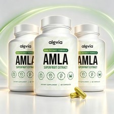3x Alevia Organic Amla Capsules 1000mg Indian Gooseberry Antioxidant Supplement
