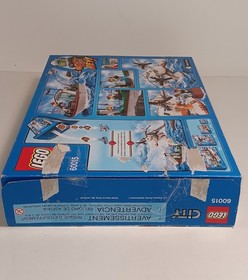 LEGO City Coast Guard Plane 60015 99% w/ Boat, Minifigures & Box - No Manual 