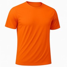 Gildan Heavy Cotton Hi-Vis Short Sleeve Safety T-Shirt Green  Orange