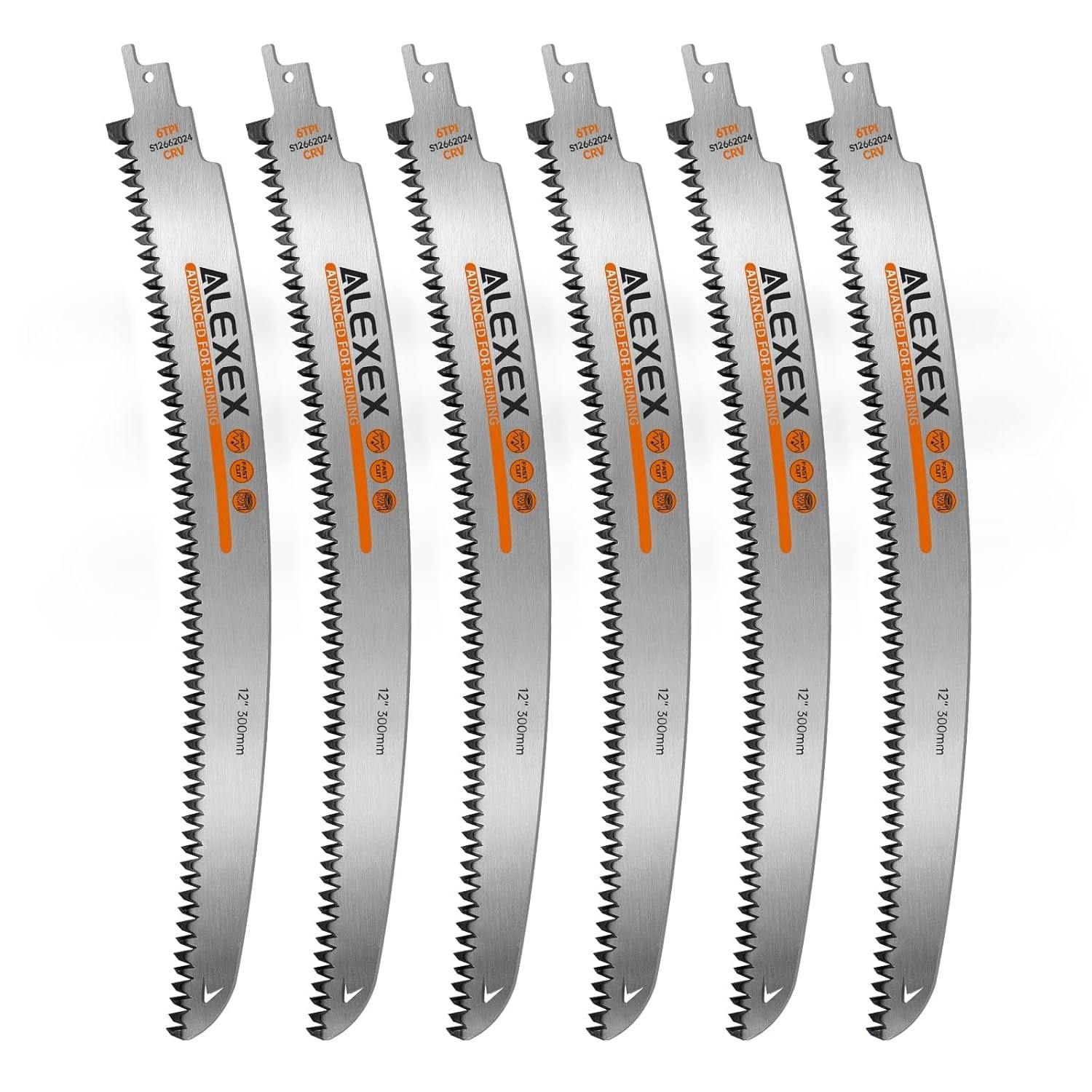 12 Inch Japanese Teeth Reciprocating Saw Blade, Arc Edge Wood Pruning Saw Blades
