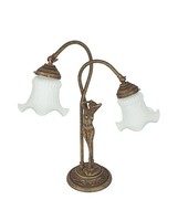 Dekorative Tischlampe Aus Messing Glas Verstellbar Klassisch Tischleuchte Donne