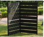 2 Panels Wood Privacy Screen Outdoor No Dig Fence AC Pool Trash Can Enclosure