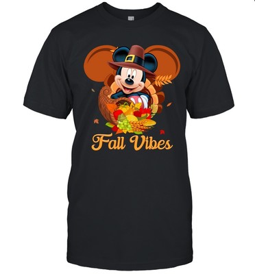 Disney Fall Vibes Shirt Disney Mickey Fall Vibes Men Women Unisex