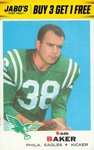 Sam Baker #154 1969 Topps card