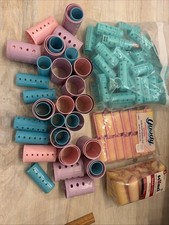 Large Lot Vintage Hair Rollers Foam And Plastic Some New And Some Used