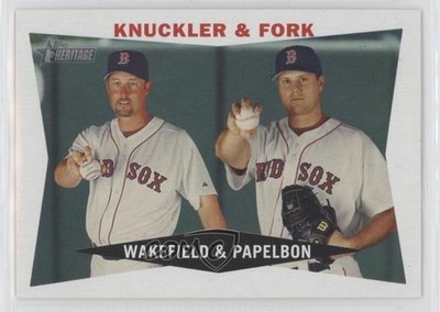 2009 Topps Heritage Tim Wakefield Jonathan Papelbon Knuckler & Fork ( ) #115 5n0