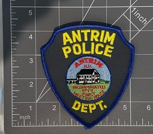 Antrim, New Hampshire Police Patch DISCONTINUED and Game Worn!