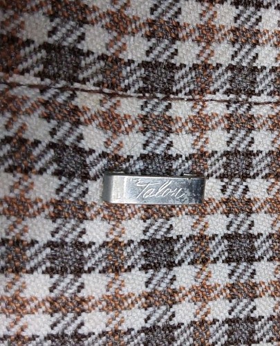 Vintage Mens Dress Pants Cream & Camel Tattersol 31x30 Talon Zipper USA - Picture 10 of 14
