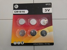 6-Pack CR1616 Battery CR 1616 3V Lithium Batteries