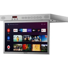 Sylvox 15.6” Under Cabinet Android Smart TV Kitchen Swivel Google Play White