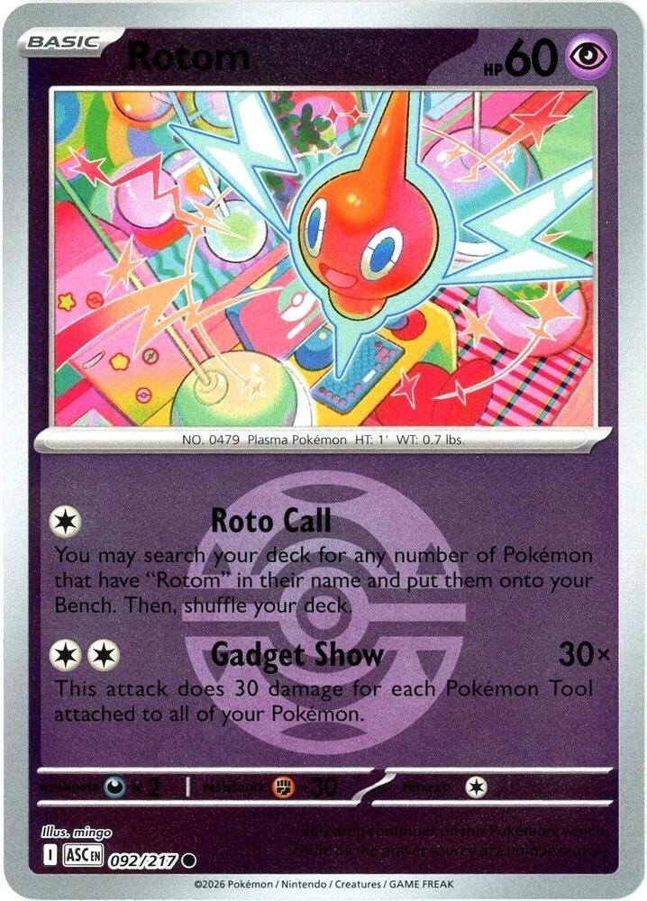 Rotom (Dusk Ball) Common ME: Ascended Heroes 092/217 NM