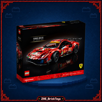 LEGO Technic 42125 Ferrari 488 GTE AF Corse 51 1677pcs Rare Retired Race Car Set