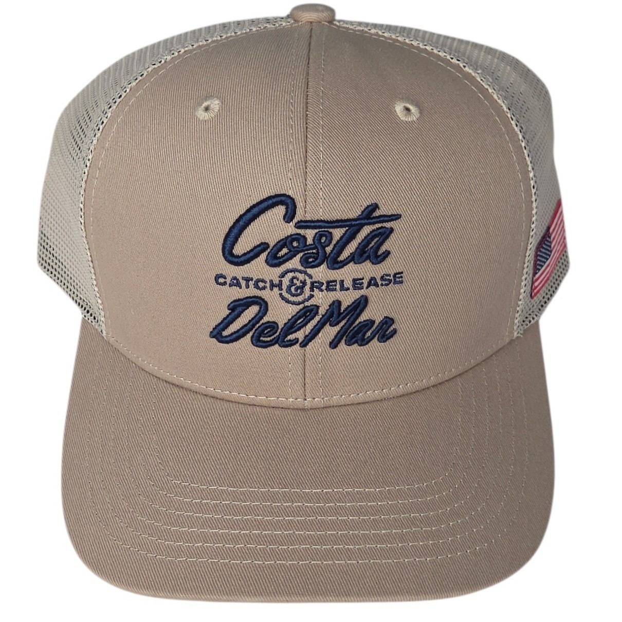 Snapback Tan Mesh Adjustable Fish Catch & Release Nwt