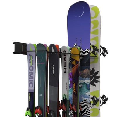 Ski Snowboard Wall Mount Garage Organizer Rack Tools or Sports Equipment