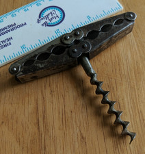 Hollweg Corkscrew THE HANDY antique Collapsible Vtg Picnic folds marked Pat 1891