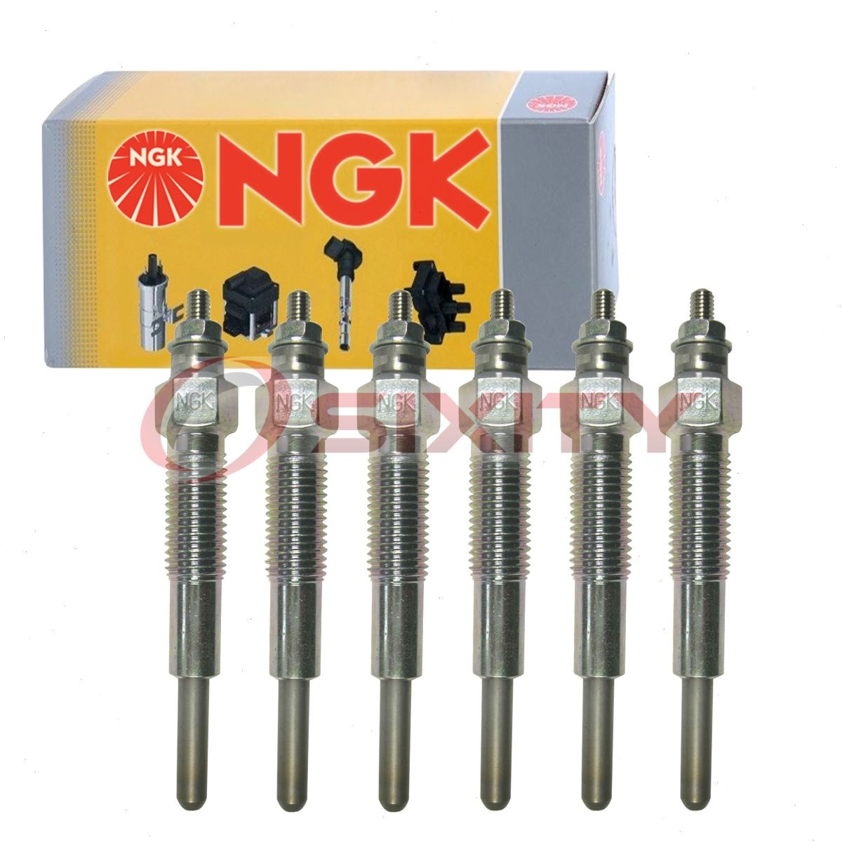 6 pc NGK 7464 Y-701R Glow Diesel Glow Plugs for RFJ5-18-601 91304-04300 ey
