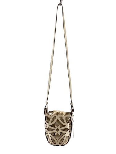 LOEWE Shoulder Bag Leather Plain 65208 White Used