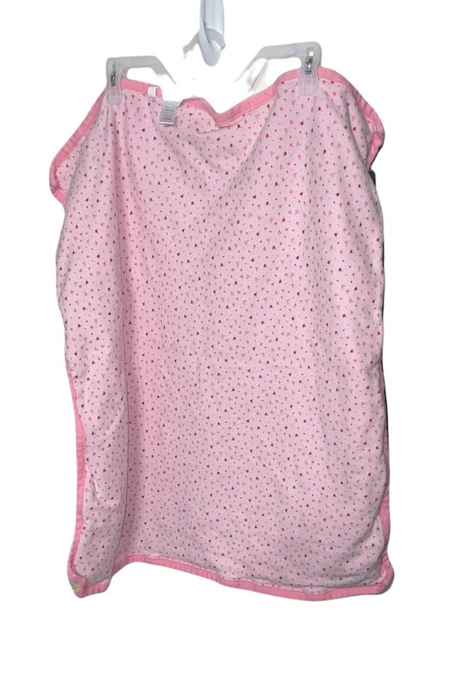 Little Me Baby Manta Seguridad Lovey Rosa Verde Aplique Flores 29”x24” Foto 3 de 4