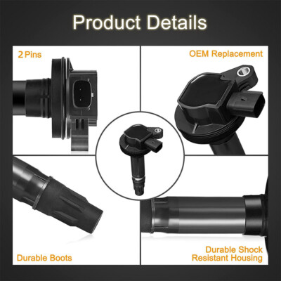 Set of 6 Ignition Coil & Spark Plug Kit For Ford F150 3.5L 3.7L V6 UF553 DG520