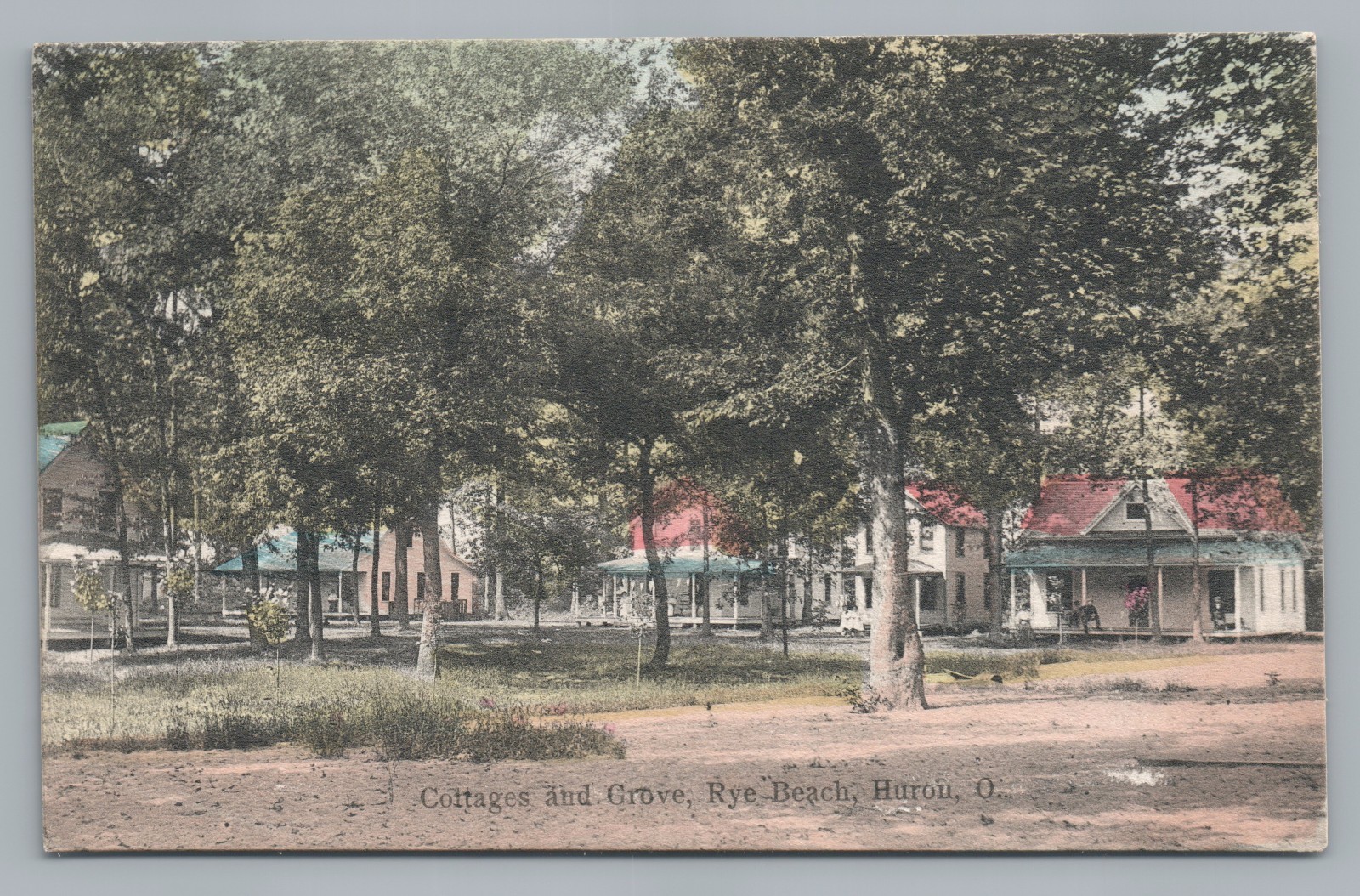 Cottages & Grove—Rye Beach HURON OH Rare Antique HandColored 1908 eBay