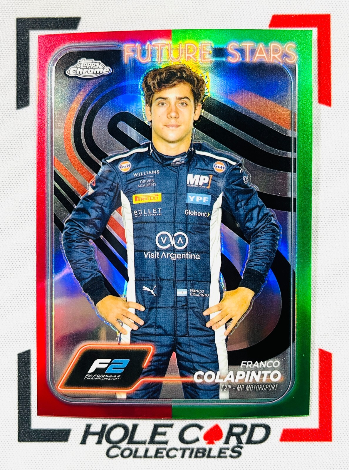 FRANCO COLAPINTO 2024 Topps Chrome Formula 1 F1 F2 #24 Green Red Refractor (1)