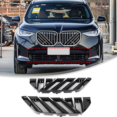 Glänzend schwarz vorne Mitte Grill Net Insektenschutz Trim für BMW X3 G45 2025 +