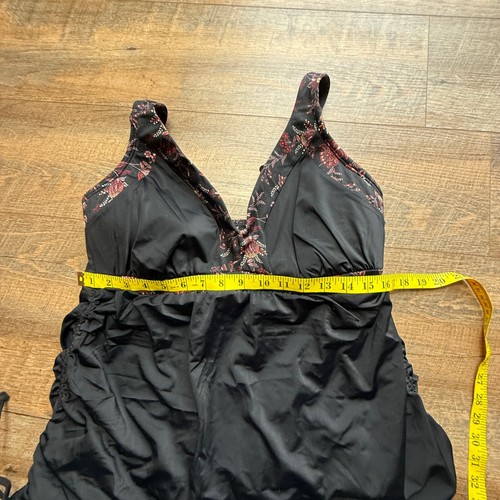 NWT SWIM by Cacique Women's Size 16 Swimsuit One-Piece Swim Beach Black - Picture 3 of 12