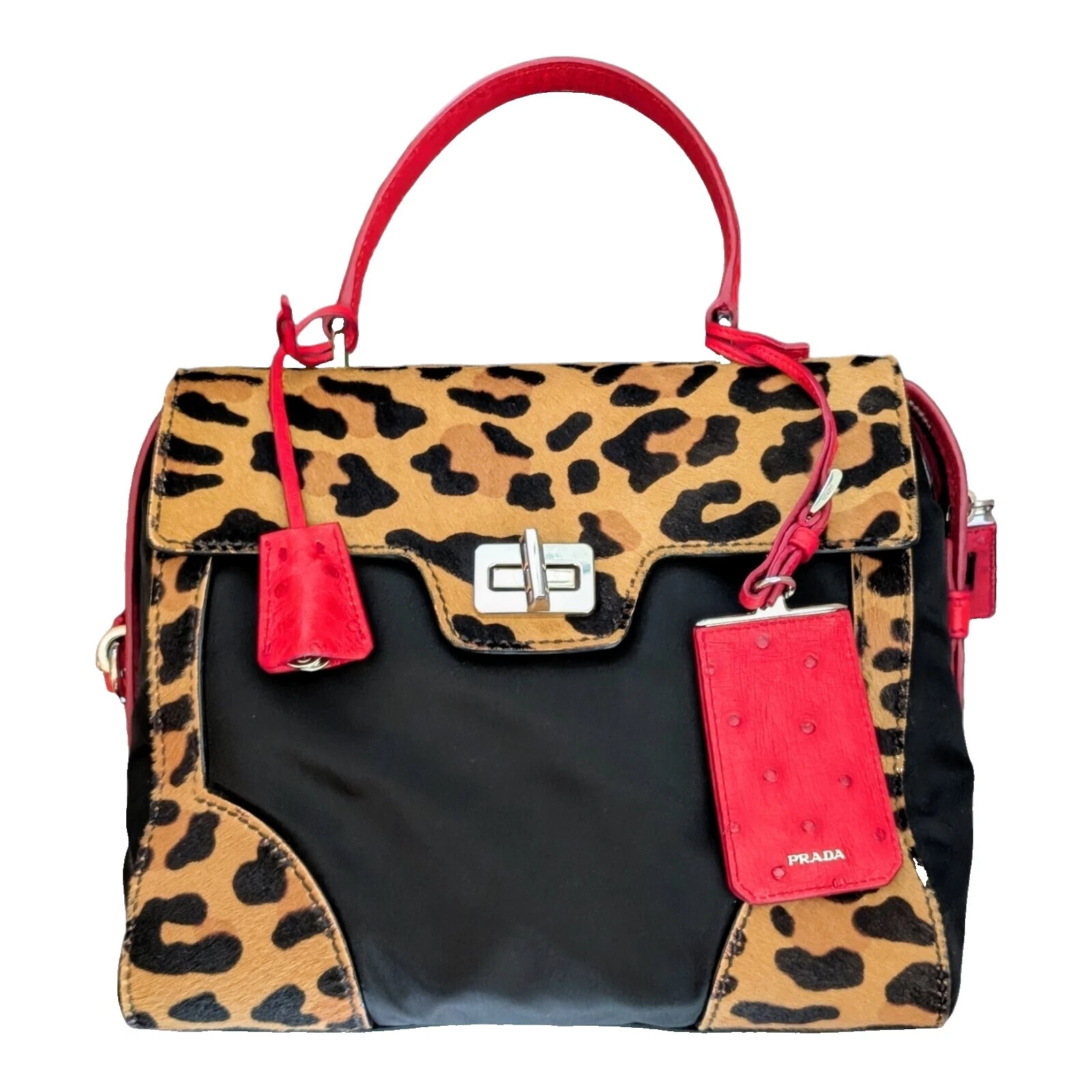 Estampado Animal PRADA bolsos de hombro para mujeres