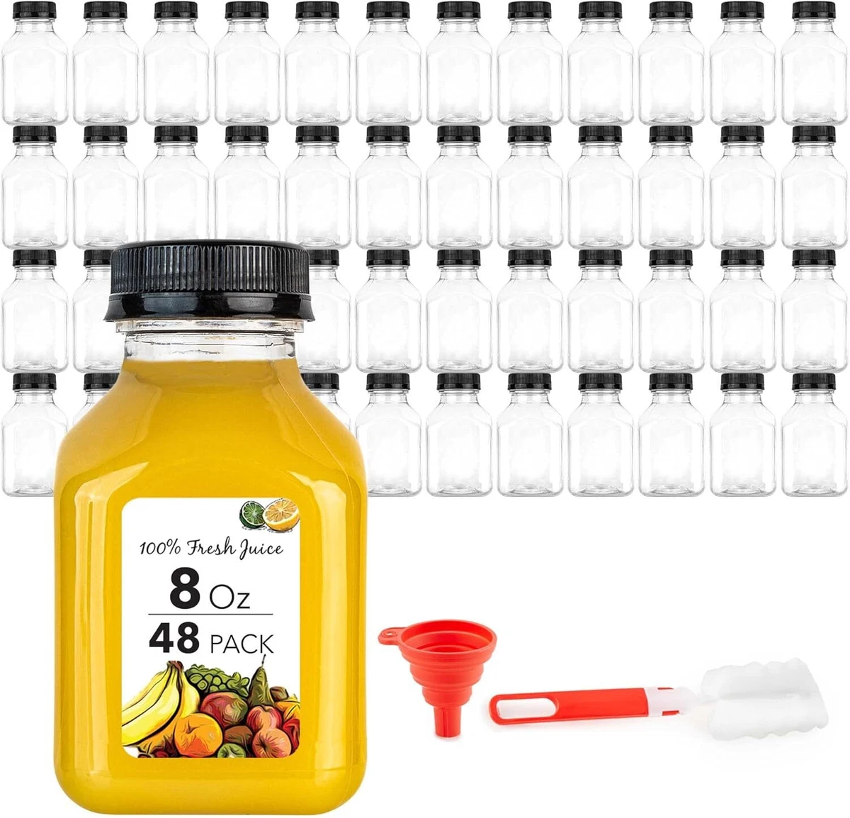 Small plastic sale bottles with caps