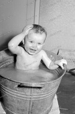 Vintage-Negative-Boy-Boy-Wash-Cute-Boy-Wash-Bathing-Bathtub-5